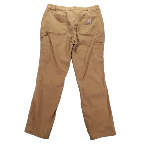 Carhartt Carpenter Pant Women 36x31, Tag 14 R Original Fit Stretch Canvas Tan - Picture 2 of 13